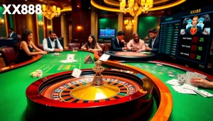 Experience the exhilaration of gambling at XX88 with vibrant casino tables and exciting gameplay.