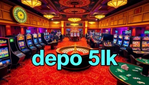 Players enjoying the luxury of a casino while engaging in games with a minimum deposit of depo 5k.