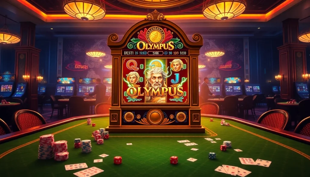 Mengajak pemain bermain di mesin slot Olympus dalam suasana kasino yang mewah.