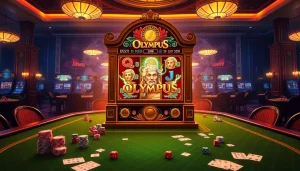 Mengajak pemain bermain di mesin slot Olympus dalam suasana kasino yang mewah.