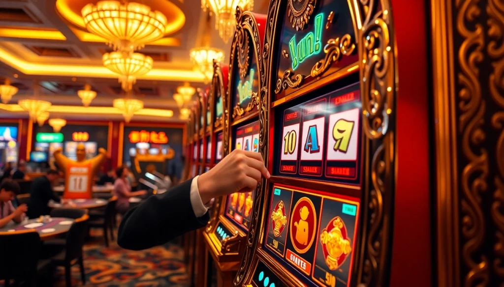 Experience the excitement of nổ hũ at a luxurious casino slot machine!