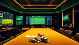 Dynamic sports betting interface on situs bola online with vibrant graphics and engaging visuals