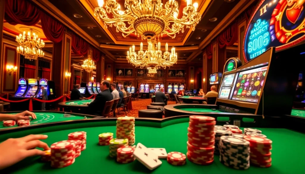 Vivez des jeux palpitants avec des tables vibrantes dans un casino fiable en ligne, mettant en avant le poker et la roulette.