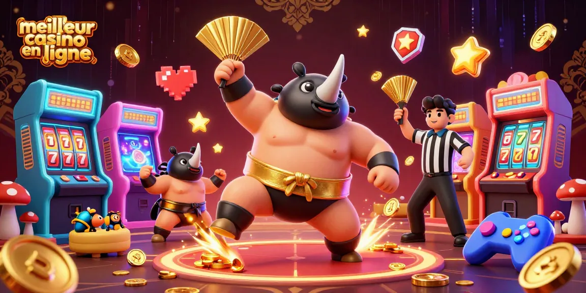 Profitez du meilleur casino en ligne avec un championnat de sumo de scarabées et des machines à sous colorées.