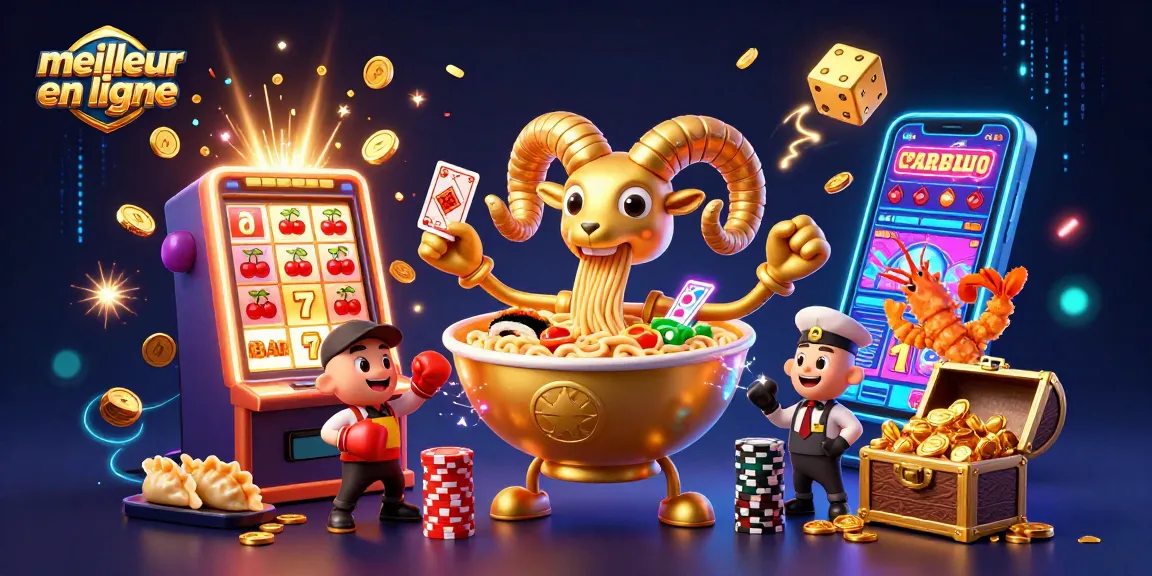 Profitez du meilleur casino en ligne avec des personnages animés sous des lumières néon.